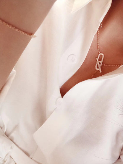 [Kincade Jewelrys]HM FIRE PIG NOSE NECKLACE TRENDY STREET