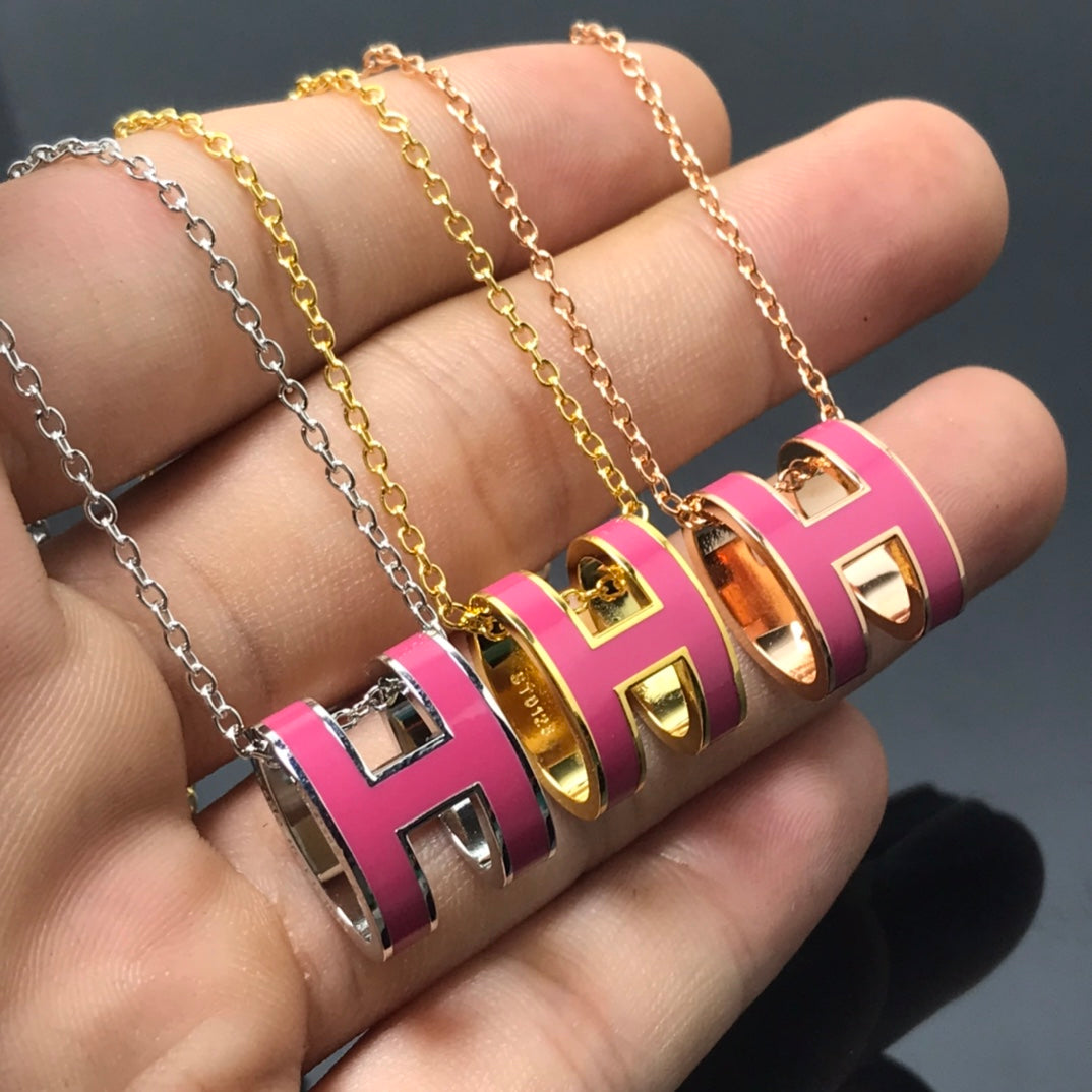 [Kincade Jewelrys]H NECKLACE PINK
