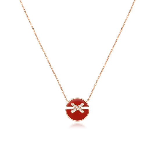 [Kincade Jewelrys]JEUX DE ROSE GOLD DIAMOND NECKLACE