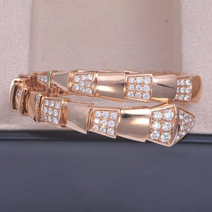 [Kincade Jewelrys]SERPENTI WIDE BRACELET PINK GOLD DIAMOND