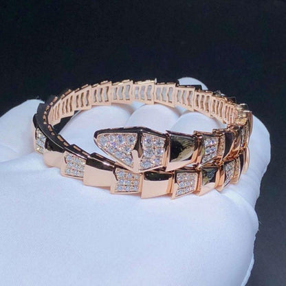 [Kincade Jewelrys]SERPENTI WIDE BRACELET PINK GOLD DIAMOND