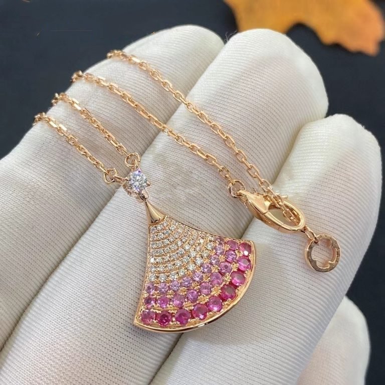 [Kincade Jewelrys]DREAM NECKLACE PINK GOLD PINK DIAMOND
