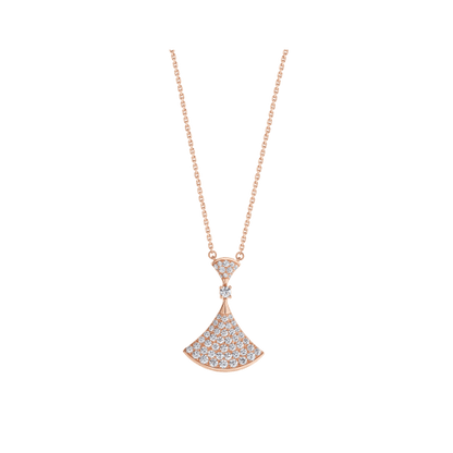 [Kincade Jewelrys]DREAM NECKLACE PINK GOLD FULL DIAMOND