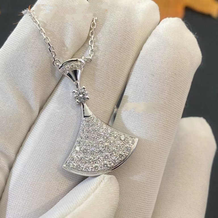 [Kincade Jewelrys]DREAM NECKLACE SILVER FULL DIAMOND