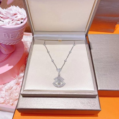 [Kincade Jewelrys]DREAM NECKLACE WHITE DIAMOND SILVER