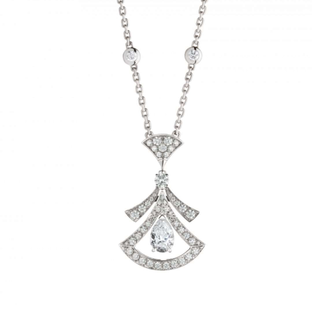 [Kincade Jewelrys]DREAM NECKLACE WHITE DIAMOND SILVER