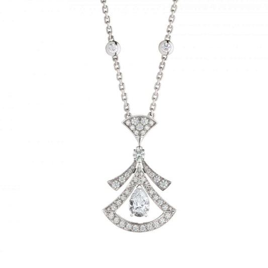 [Kincade Jewelrys]DREAM NECKLACE WHITE DIAMOND SILVER