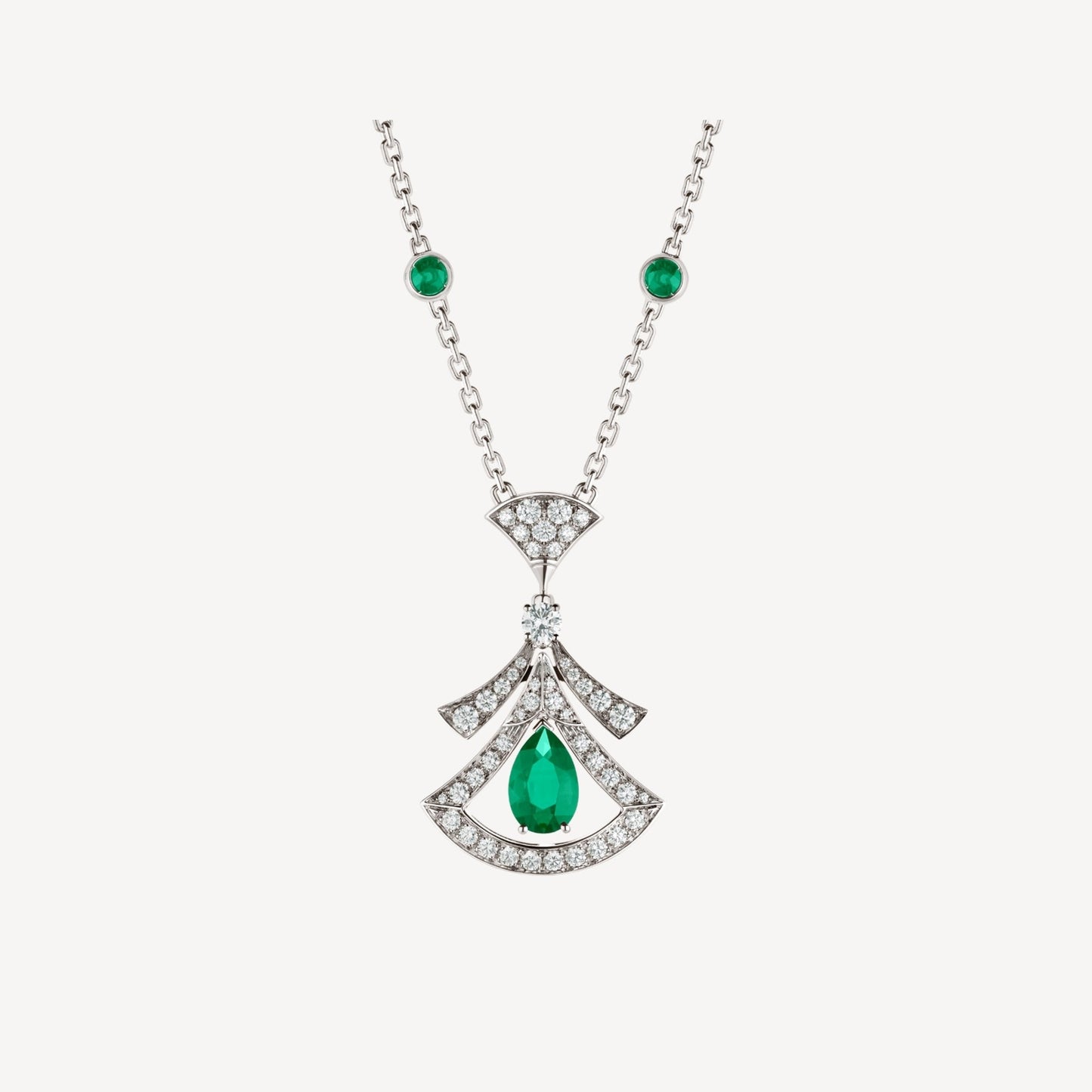 [Kincade Jewelrys]DREAM NECKLACE MALACHITE DIAMOND SILVER