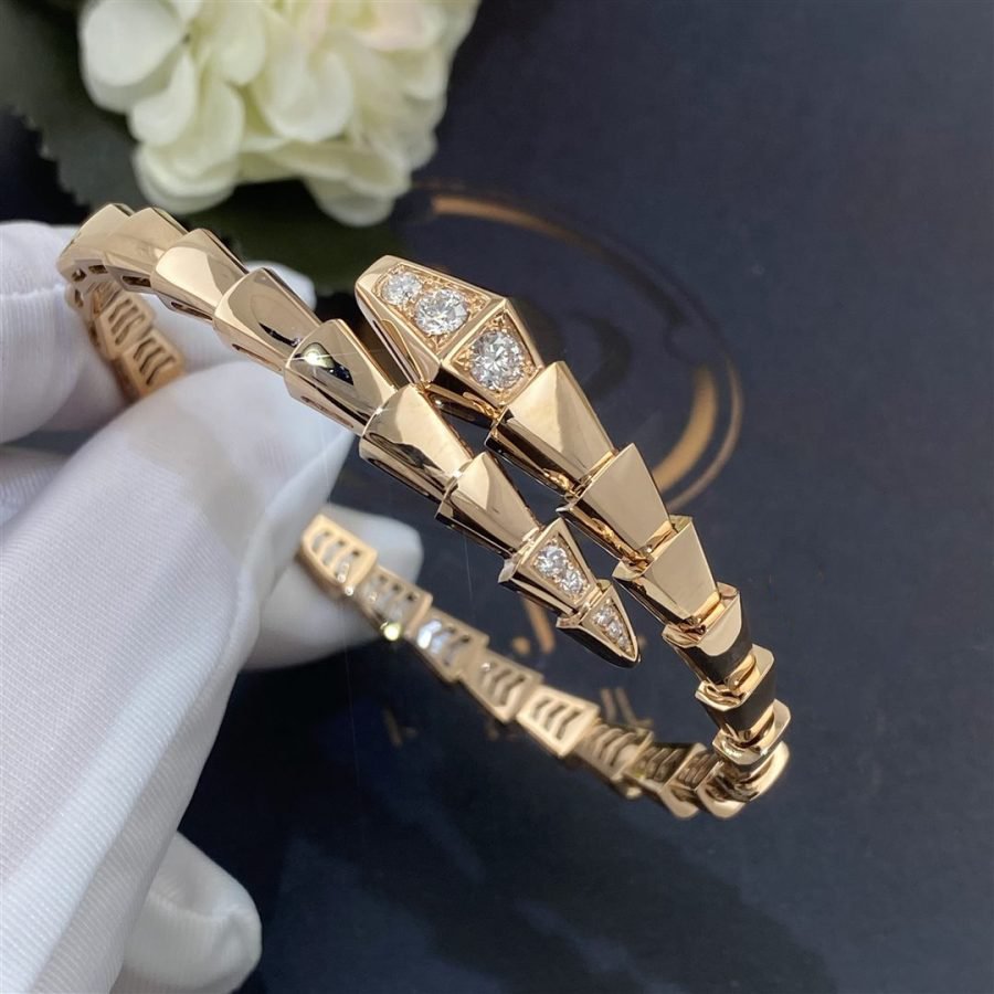 [Kincade Jewelrys]SERPENTI BRACELET DIAMONDS PINK GOLD