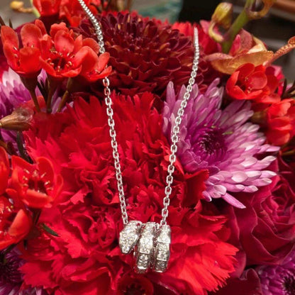 [Kincade Jewelrys]SERPENTI  NECKLACE DOUBLE RING DIAMOND