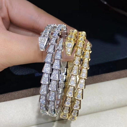 [Kincade Jewelrys]SERPENTI BRACELET GOLD DIAMOND DOUBLE ROW