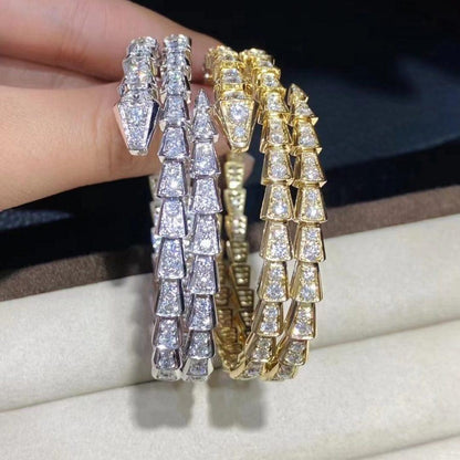 [Kincade Jewelrys]SERPENTI BRACELET GOLD DIAMOND DOUBLE ROW