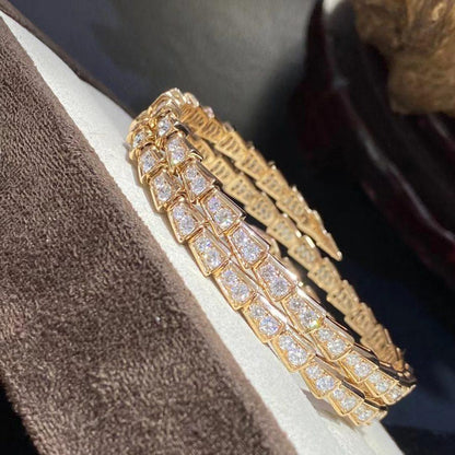 [Kincade Jewelrys]SERPENTI BRACELET GOLD DIAMOND DOUBLE ROW
