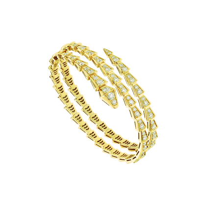 [Kincade Jewelrys]SERPENTI BRACELET GOLD DIAMOND DOUBLE ROW