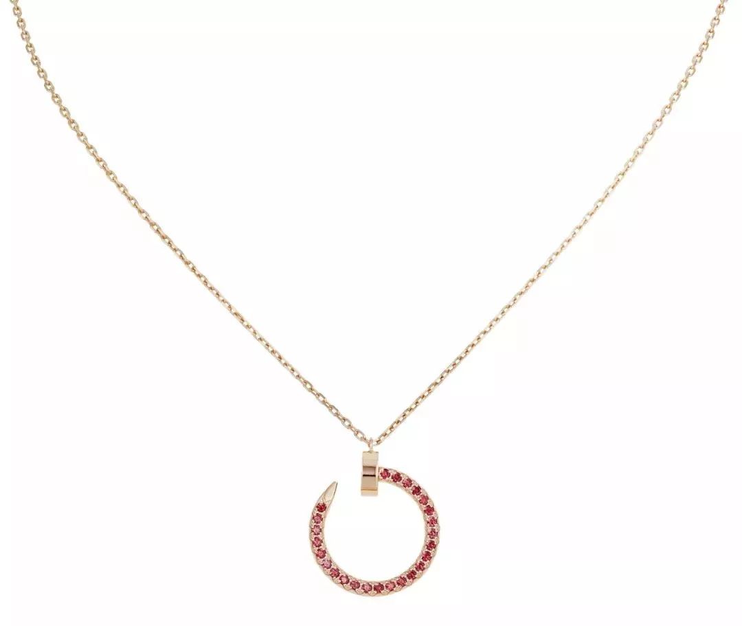 [Kincade Jewelrys]JUSTE NECKLACE GOLD RED DIAMONDS