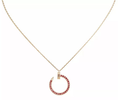[Kincade Jewelrys]JUSTE NECKLACE GOLD RED DIAMONDS