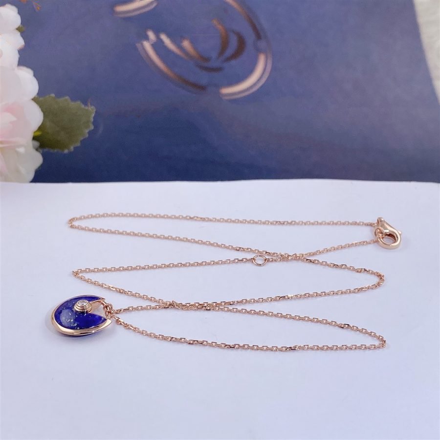 [Kincade Jewelrys]AMULETTE ROSE GOLD AGATE NECKLACE