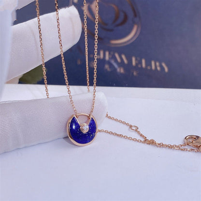[Kincade Jewelrys]AMULETTE ROSE GOLD AGATE NECKLACE