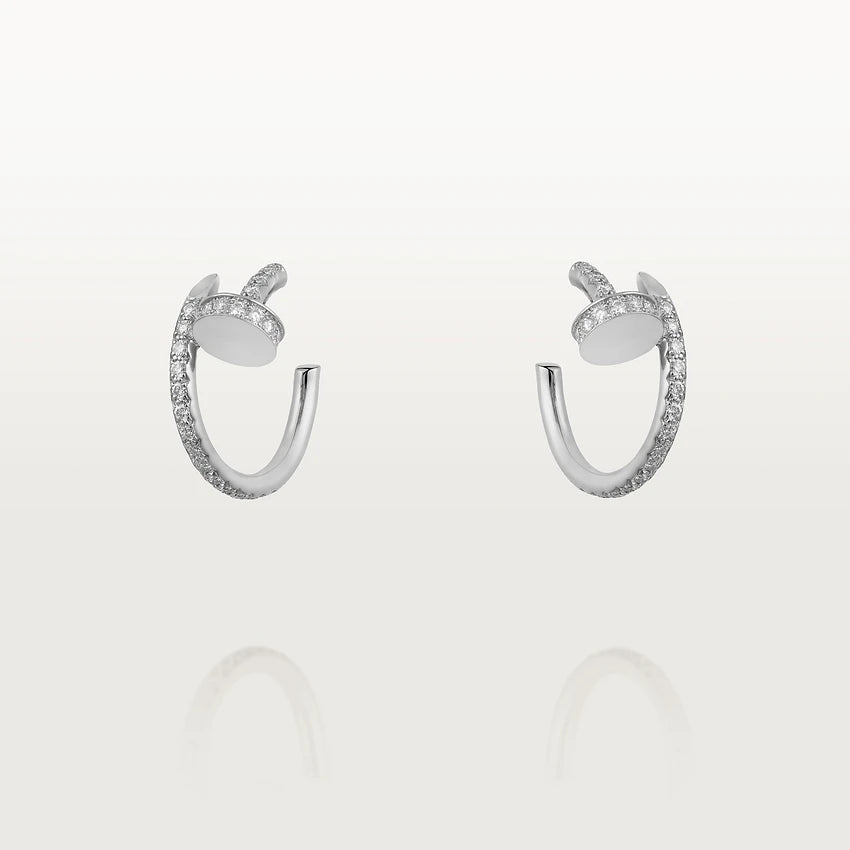 [Kincade Jewelrys]JUSTE EARRINGS 12.75MM SILVER DIAMOND