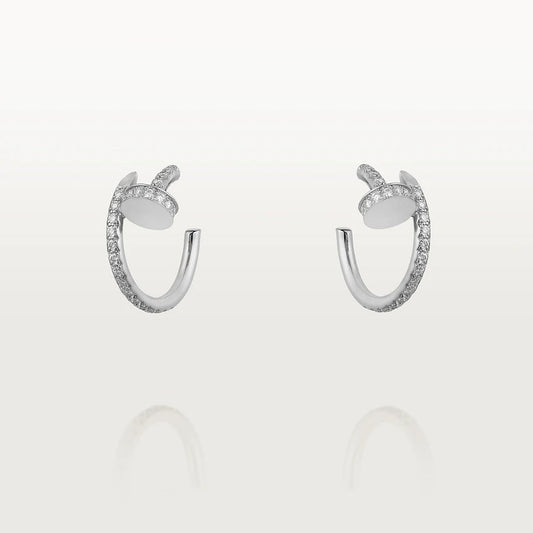 [Kincade Jewelrys]JUSTE EARRINGS 12.75MM SILVER DIAMOND
