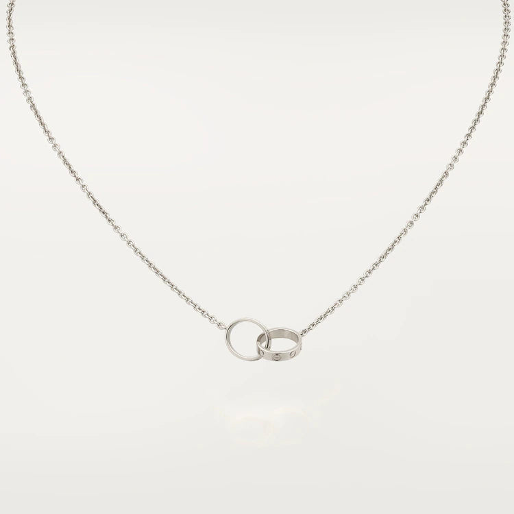 [Kincade Jewelrys]LOVE NECKLACE PINK GOLD AND SILVER