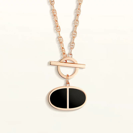 [Kincade Jewelrys]CHAINE VERSO BLACK CERAMIC NECKLACE