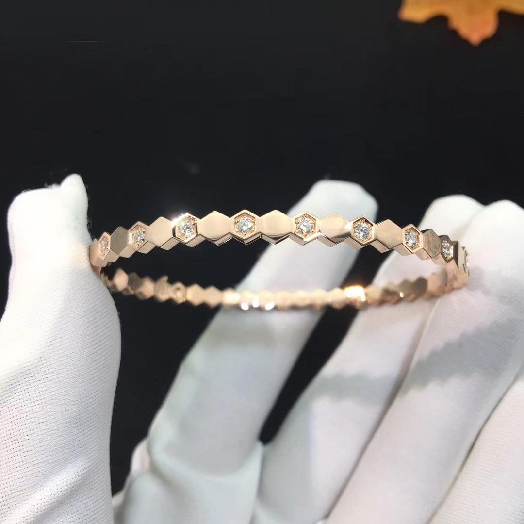 [Kincade Jewelrys]BEE LOVE PINK GOLD DIAMOND BRACELET