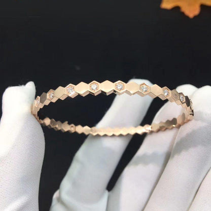[Kincade Jewelrys]BEE LOVE PINK GOLD DIAMOND BRACELET