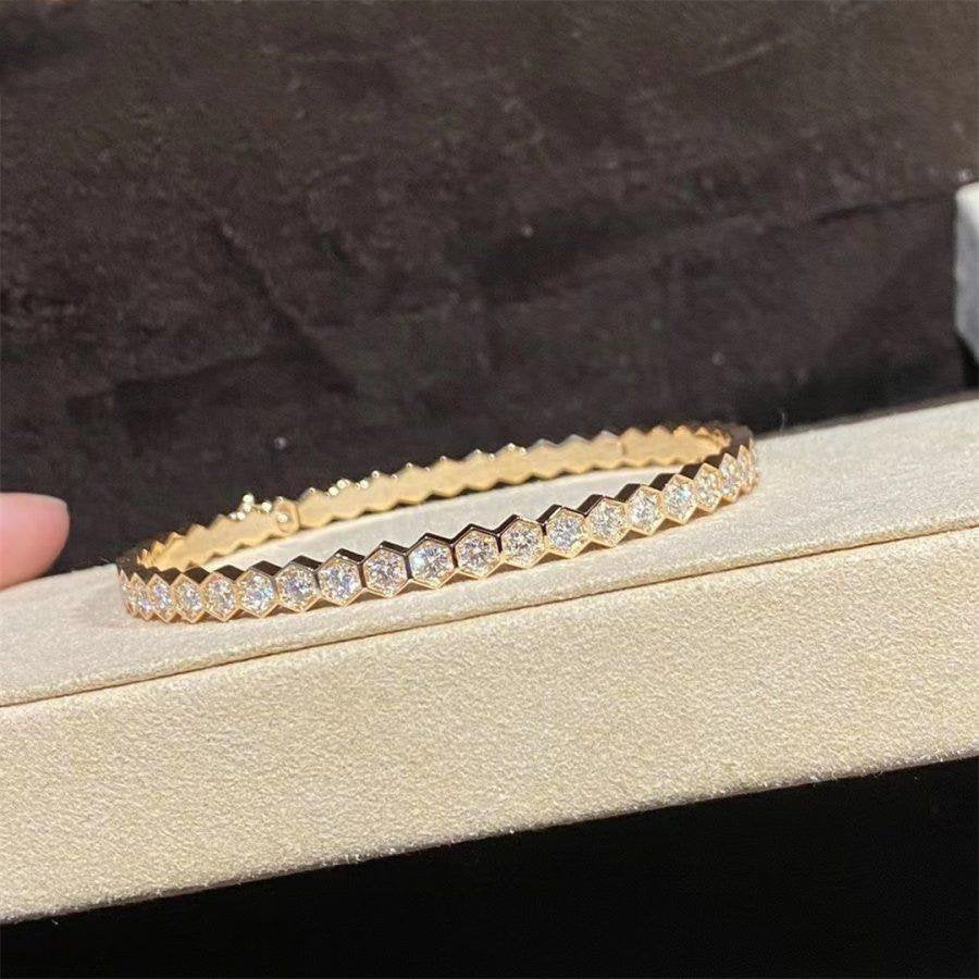 [Kincade Jewelrys]BEE LOVE GOLD BRACELET FULL DIAMOND