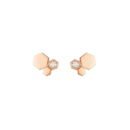 [Kincade Jewelrys]BEE LOVE PINK GOLD DIAMOND EARRINGS