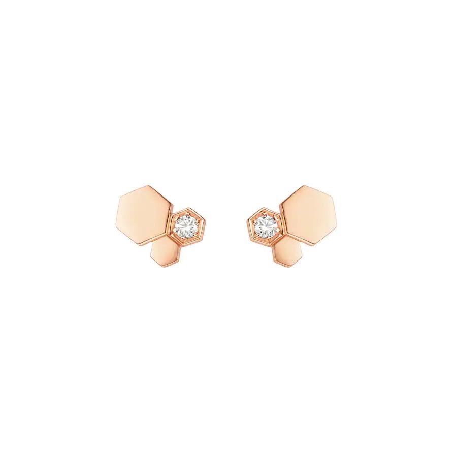 [Kincade Jewelrys]BEE LOVE PINK GOLD DIAMOND EARRINGS