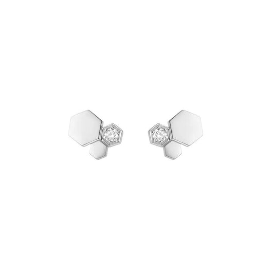 [Kincade Jewelrys]BEE LOVE SILVER DIAMOND EARRINGS