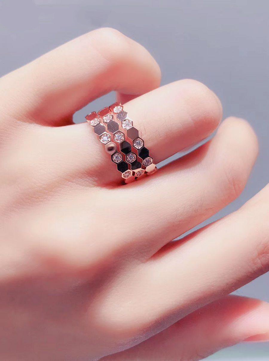 [Kincade Jewelrys]BEE LOVE RING PINK GOLD DIAMOND