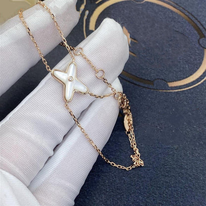 [Kincade Jewelrys]JEUX BRACELET WHITE MOP PINK GOLD 1 DIAMOND