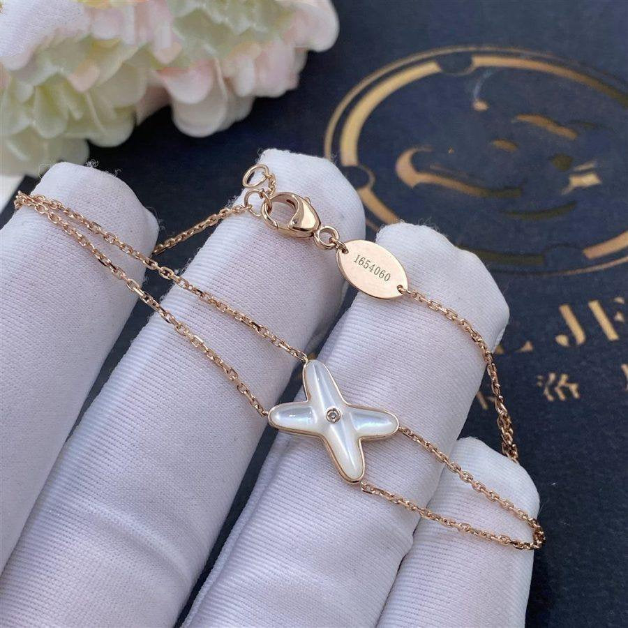 [Kincade Jewelrys]JEUX BRACELET WHITE MOP PINK GOLD 1 DIAMOND