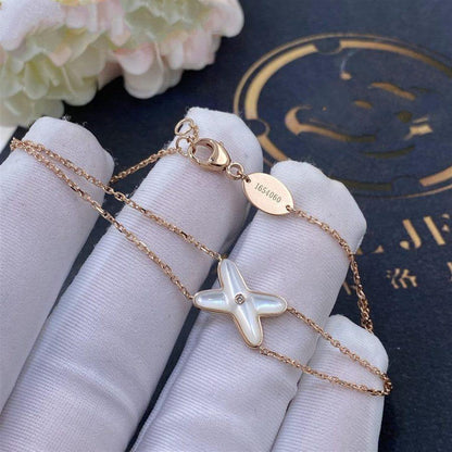 [Kincade Jewelrys]JEUX BRACELET WHITE MOP PINK GOLD 1 DIAMOND