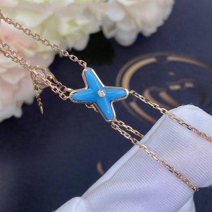 [Kincade Jewelrys]JEUX BRACELET TURQUOISE PINK GOLD 1 DIAMOND