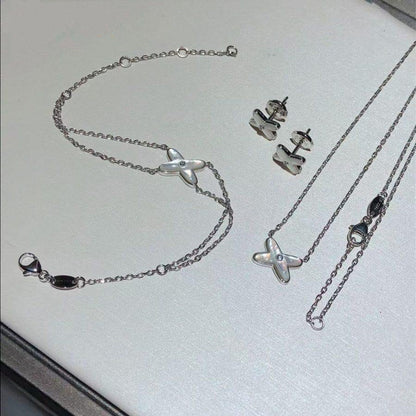 [Kincade Jewelrys]JEUX BRACELET WHITE MOP SILVER 1 DIAMOND