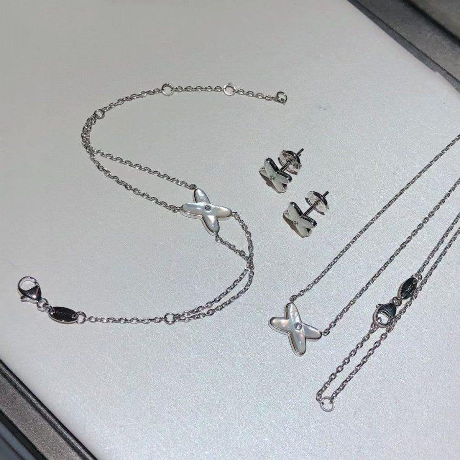 [Kincade Jewelrys]JEUX BRACELET WHITE MOP SILVER 1 DIAMOND