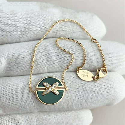 [Kincade Jewelrys]JEUX DE BRACELET MALACHITE PINK GOLD DIAMONDS