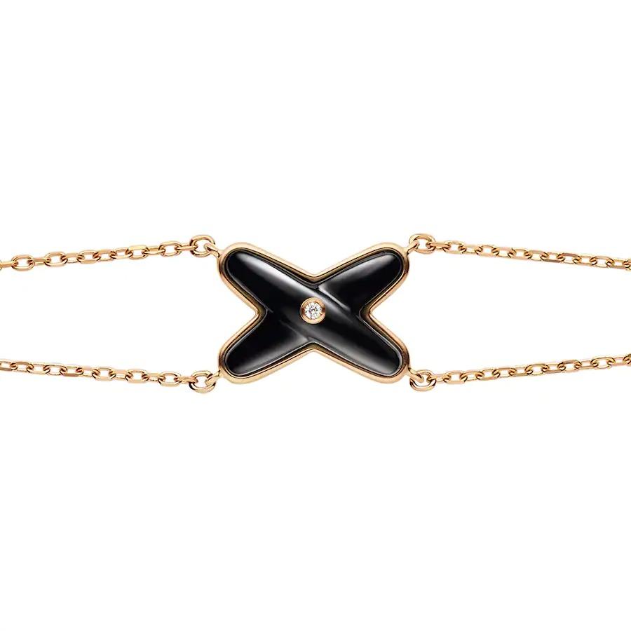 [Kincade Jewelrys]JEUX BRACELET ONYX PINK GOLD 1 DIAMOND