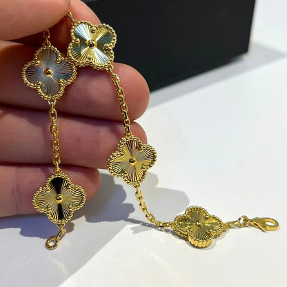 [Kincade Jewelrys]CLOVER 5 FLOWERS LASER BRACELET