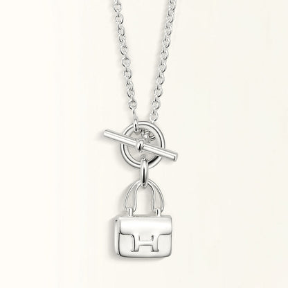 [Kincade Jewelrys]POP H PEDANT SILVER NECKLACE