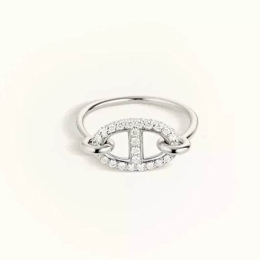[Kincade Jewelrys]RONDE SMALL SILVER DIAMOND RING