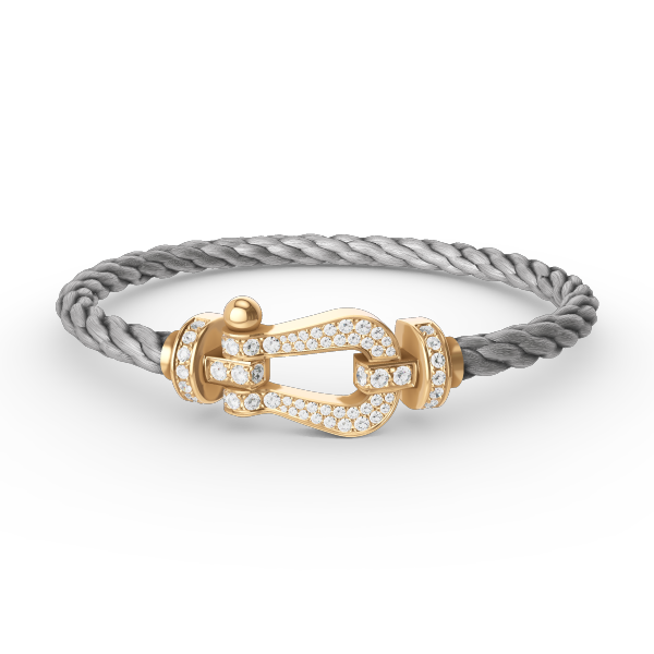 [Kincade Jewelrys]FORCE LARGE HORSESHOE FULL DIAMOND BRACELET GOLD