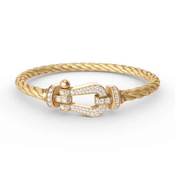 [Kincade Jewelrys]FORCE LARGE HORSESHOE FULL DIAMOND BRACELET GOLD