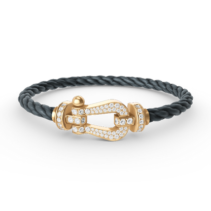 [Kincade Jewelrys]FORCE LARGE HORSESHOE FULL DIAMOND BRACELET GOLD