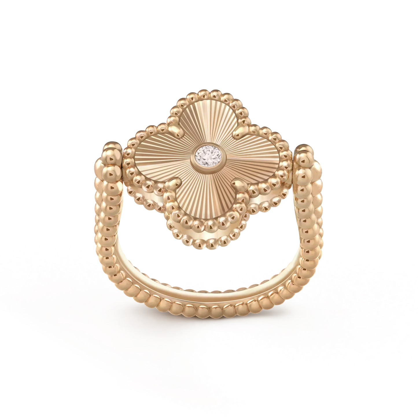 [Kincade Jewelrys]CLOVER RIVERSIBLE ROSE GOLD RING