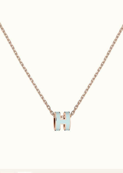 [Kincade Jewelrys]POP H LIGHT BLUE NECKLACE