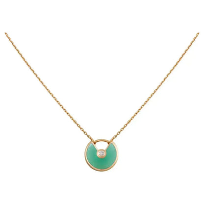 [Kincade Jewelrys]AMULETTE GOLD MALACHITE NECKLACE